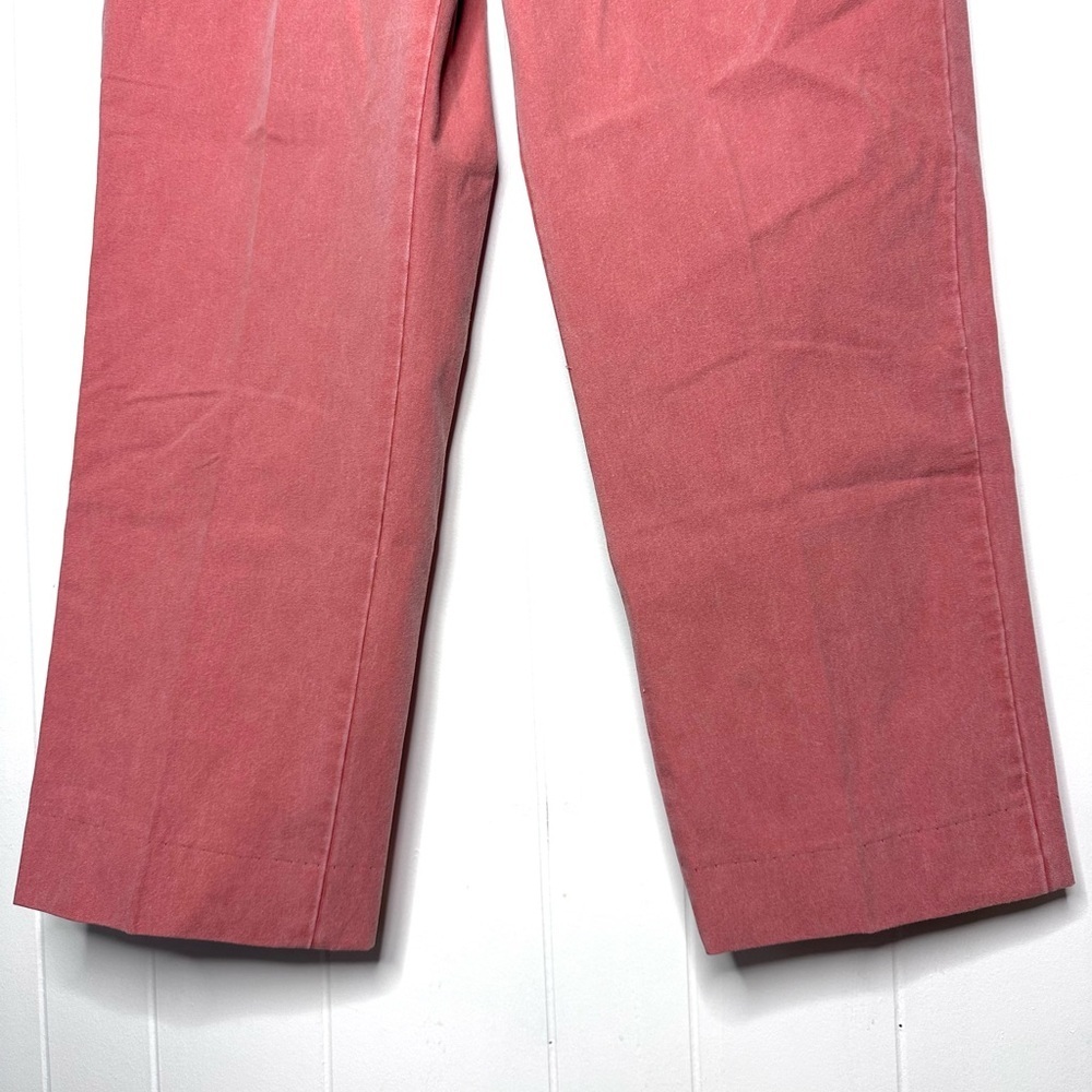 Vintage Great Point Pleated Pink Cotton Canvas Pants Trousers - Picture 7 of 11